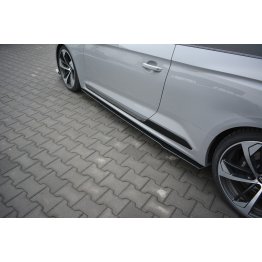 Накладки сплиттеры на пороги на Audi RS5 B9 Coupe